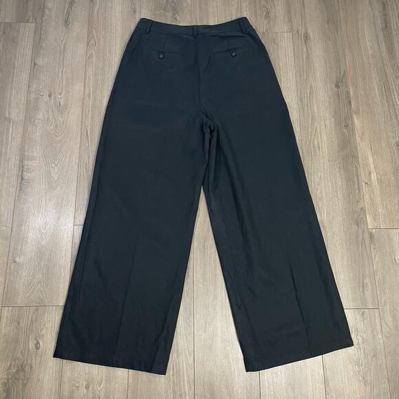 Madewell Harlow Wide Leg Linen Blend High Rise Trendy Pants US Women's 4P New - Picture 3 of 7